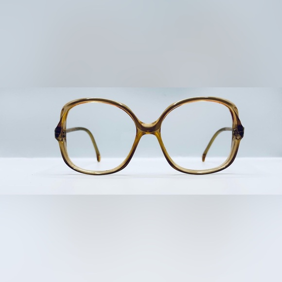 Vintage Avant Garde Sandy Translucent Oval Sunglasses Frames Only main image 4